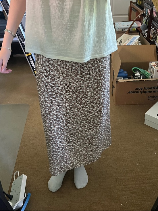 Dresses & Skirts - Brown and white skirt